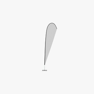 promo flag tear 3D