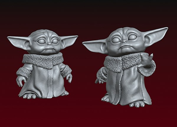3D Baby Yoda 3D print
