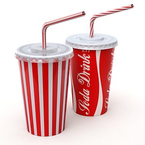 Drink Cup with Straw