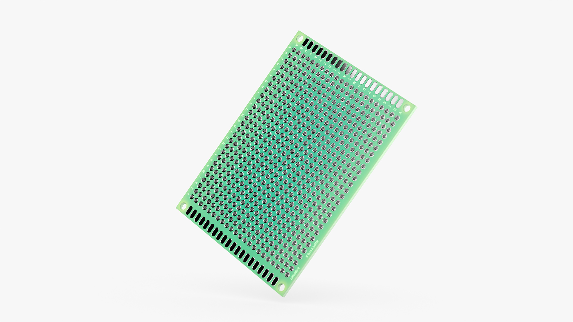 Electronics Perfboard 80x60mm 3D model - TurboSquid 2157129