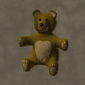 teddy bear zipped 3d max