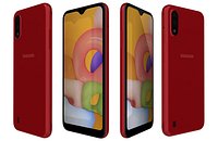 Samsung Galaxy A01 Red Low Poly