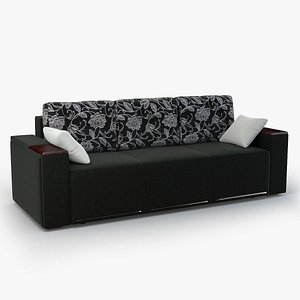 Modern Sofa Couch Upholstered Fabric 3 Seat Minimal