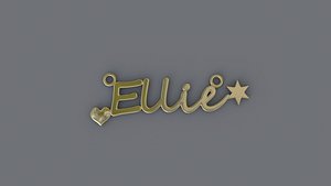 Jewelry Necklace Pendant Ellie 3D Print