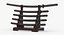 Japanese Sword Katana Display Rack Stand 5 Pcs Set