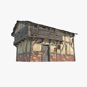 3D Medieval architecture urban residential buildings