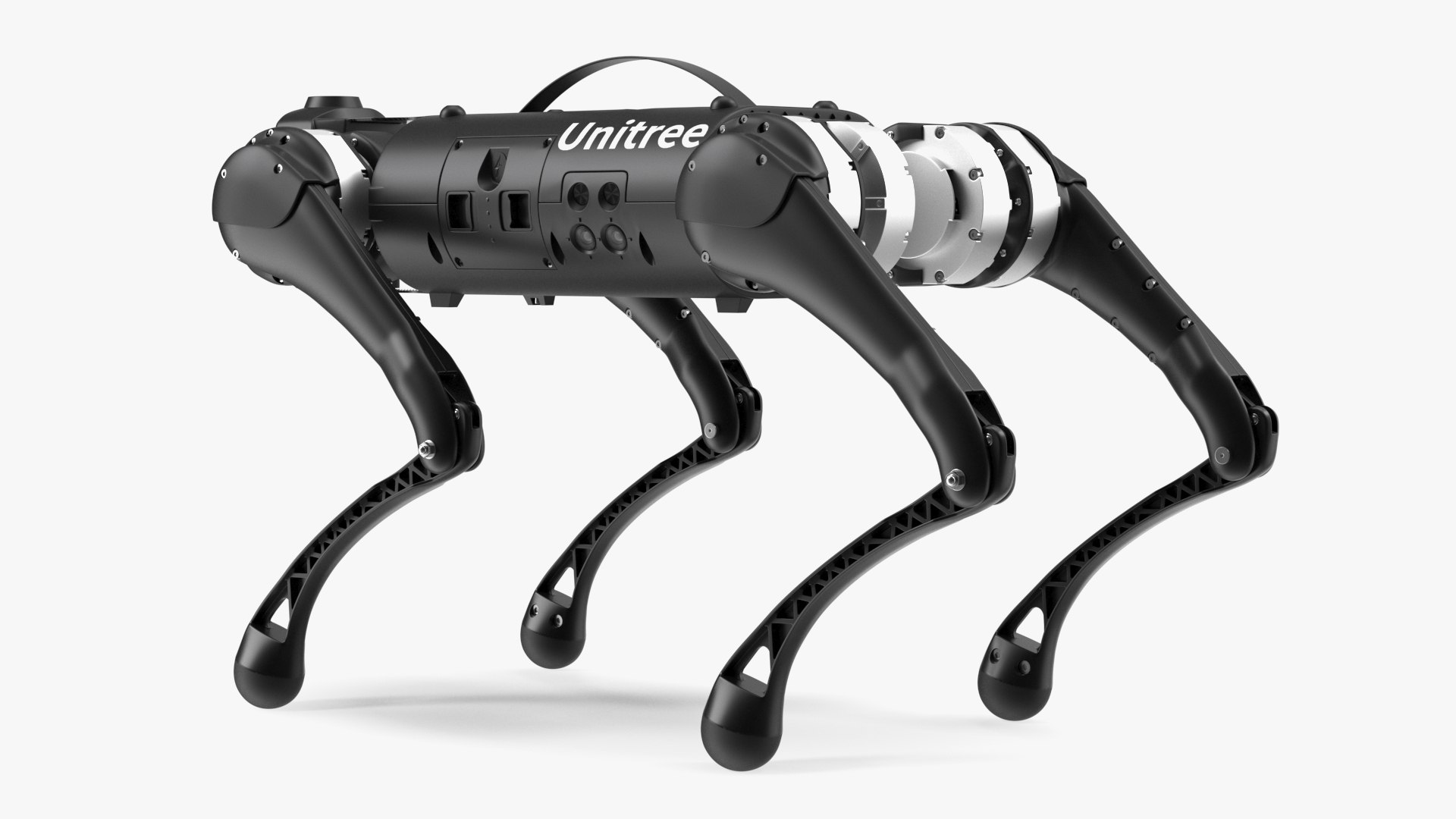 Unitree Go1 EDU Plus Black Rigged 3D Model TurboSquid 2128302