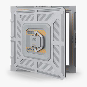 3D Safety Access Panel 16 White model