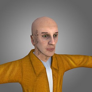 3d prisoner low-poly model