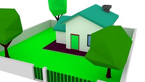 House Low Poly - Zone low Density Residential 03