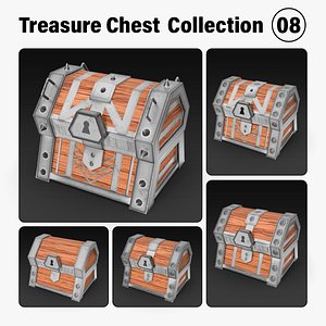 3D Low Poly Treasure Chest Collection - Set 8 model
