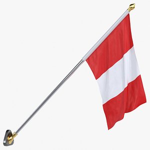Peru Cloth Flag Wall Mount Animated Loop