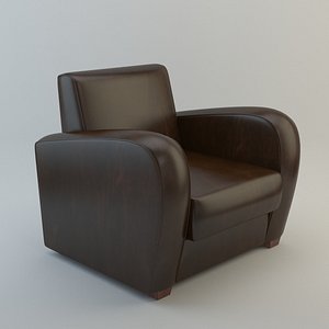 3d model club chair  1