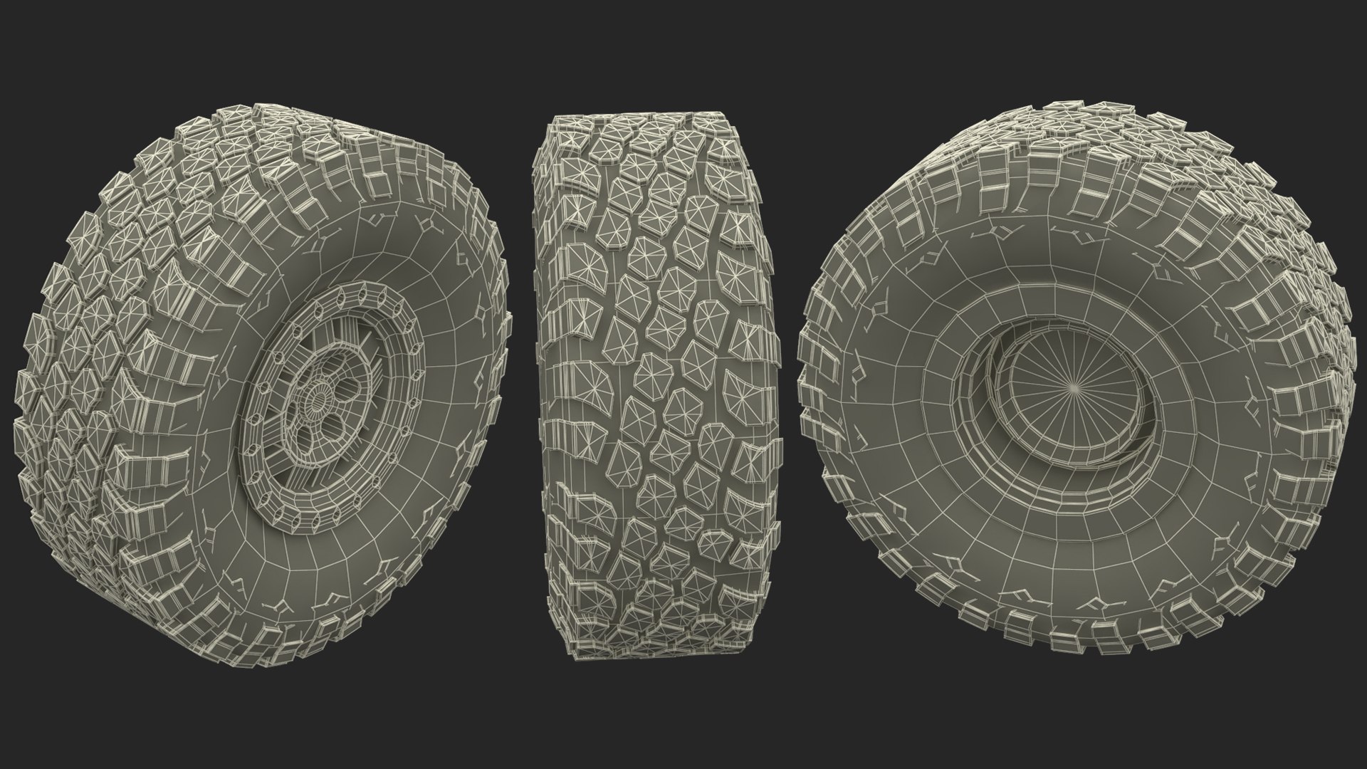 Heavy Off Road Vehicle Tire With Rim 3D Model - TurboSquid 2323198