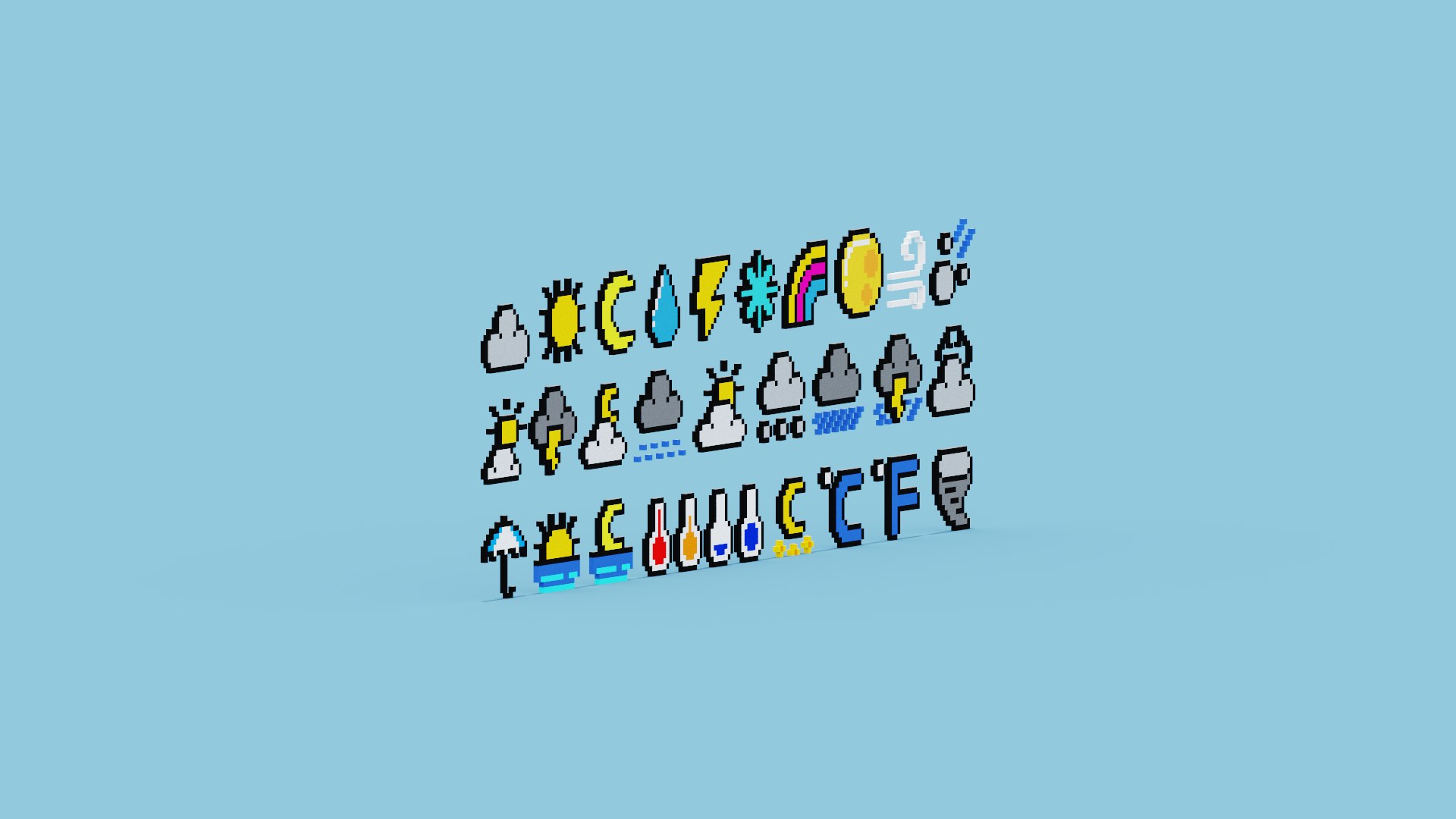 Weather Icon Pack 3D model - TurboSquid 2044502