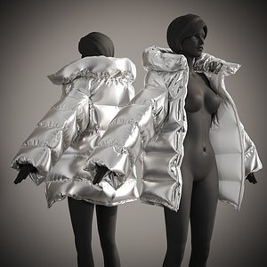 3D Puffer Jacket model