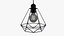 Luz suspensa em forma de diamante