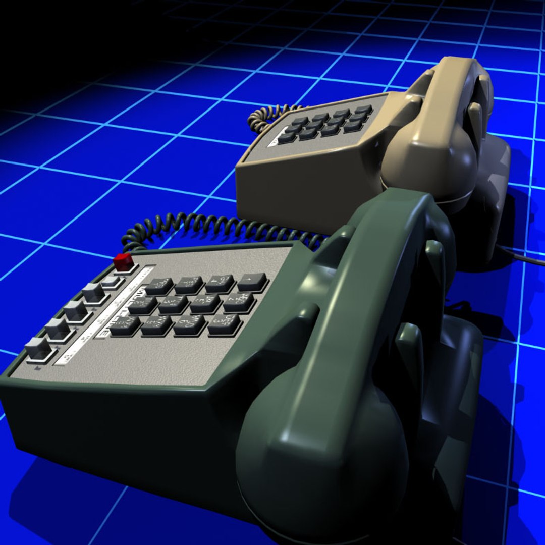 Touchtone Phone Vintage 01 3d Model