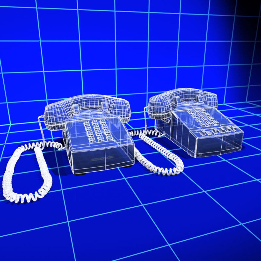 Touchtone Phone Vintage 01 3d Model