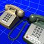 touchtone phone vintage 01 3d model