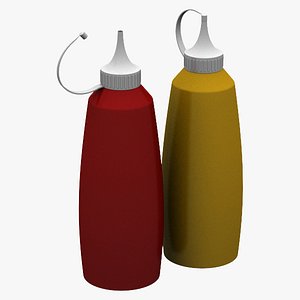 3d model of sauce bottle