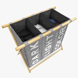 foldable laundry basket 3D model