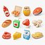 Paquete de alimentos estilizados