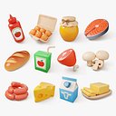 Paquete de alimentos estilizados