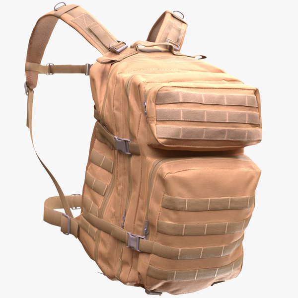 3D Man and Woman in Tactical Backpack 13 model