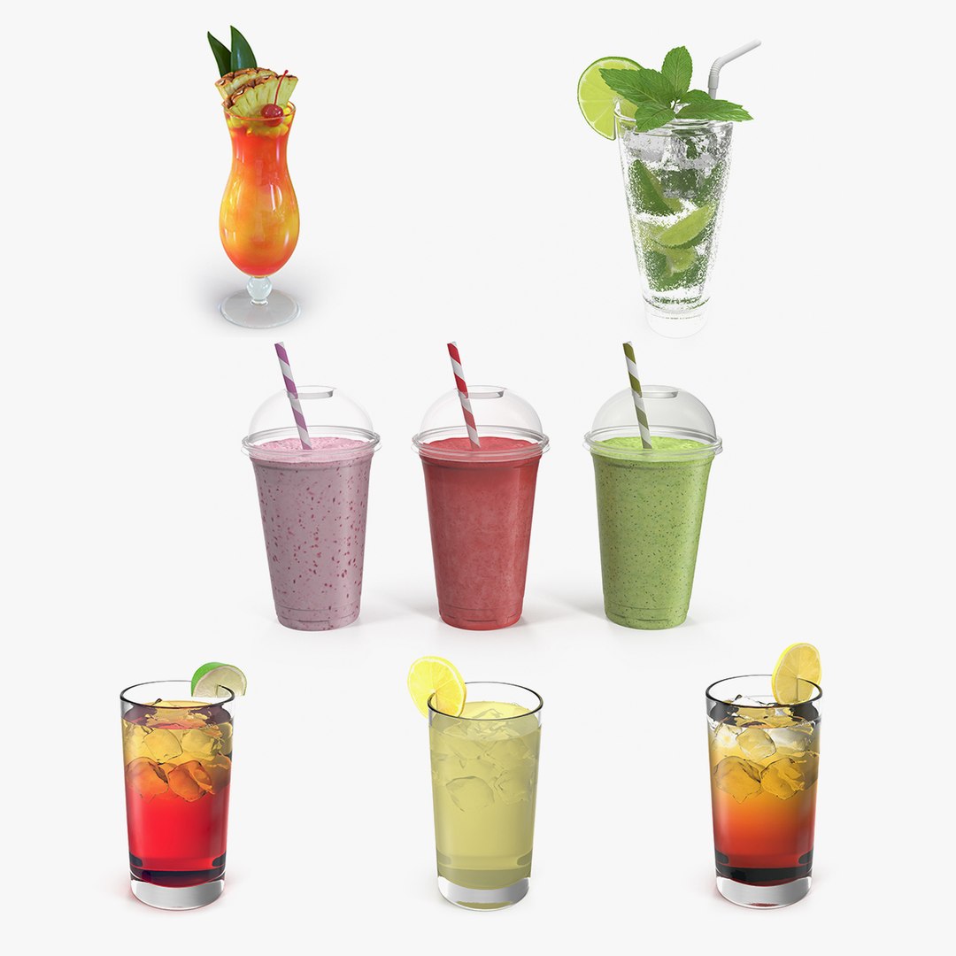 Cocktails Collection 3 3D model preview