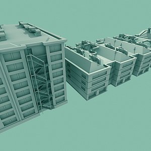 warehouse buildings 3d model