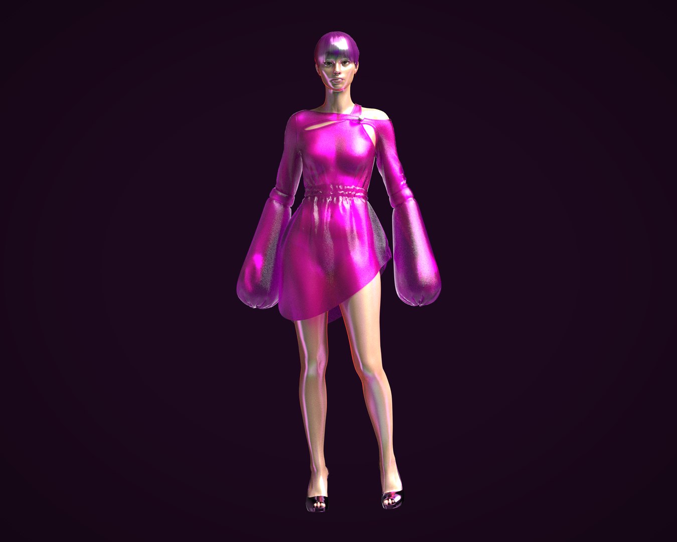 3D model Girls Tube Dress - TurboSquid 2023743