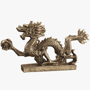 Statuette Indian Bronze Dragon