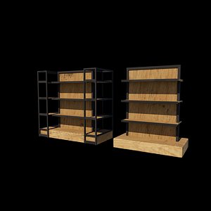 3D display shelf 3D model