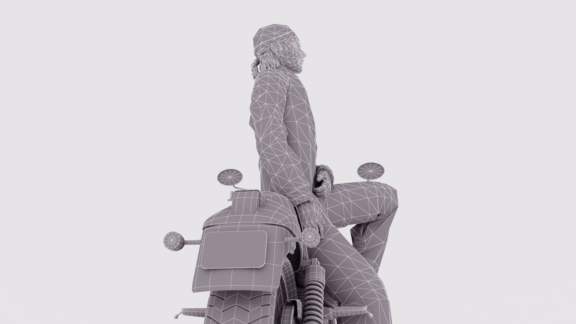 3D Chopper Biker 4 Model - TurboSquid 1981104