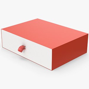 3D Red Box Package With Handle