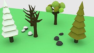 Trees & Rocks LOWPOLY