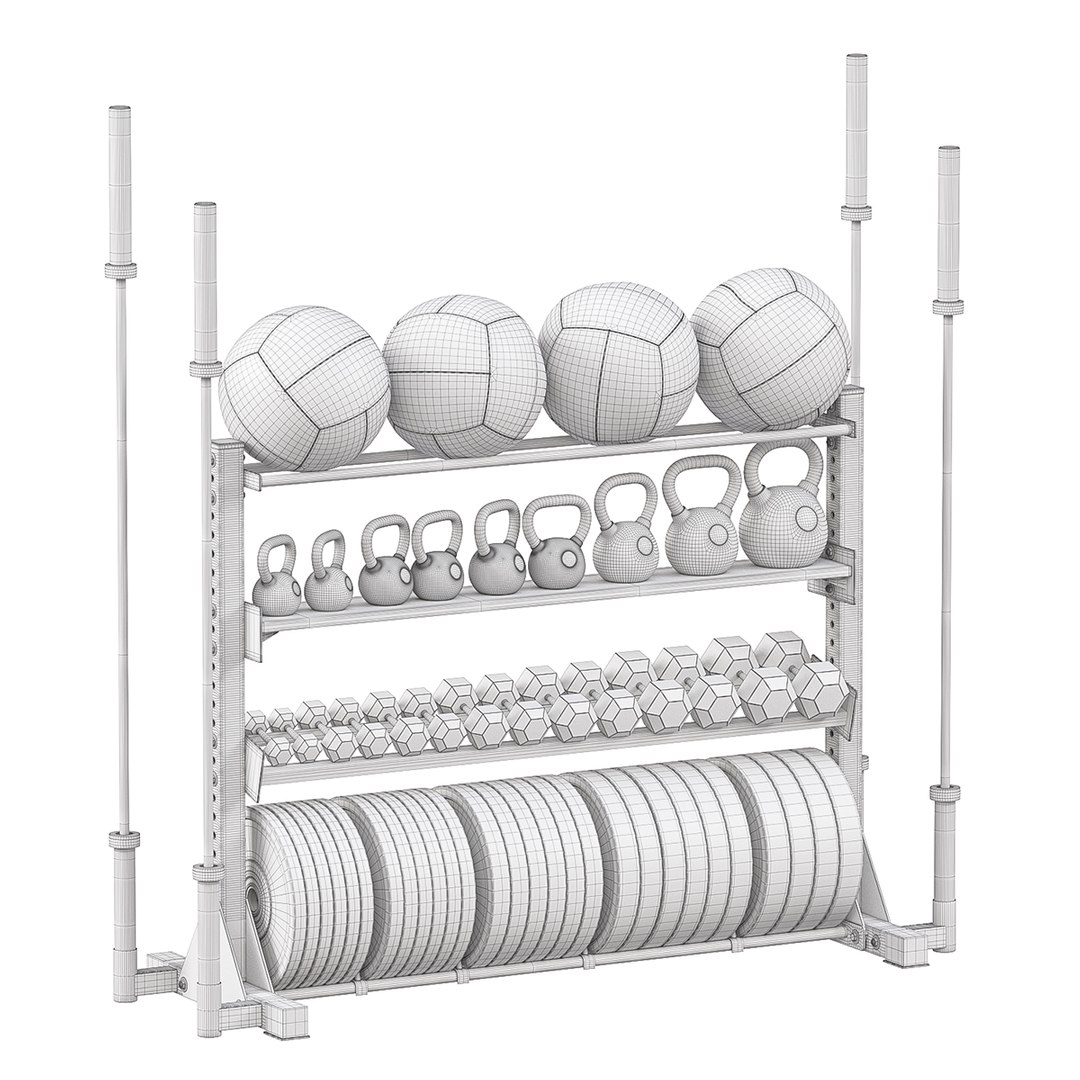 3D weight storage rack - TurboSquid 1566522