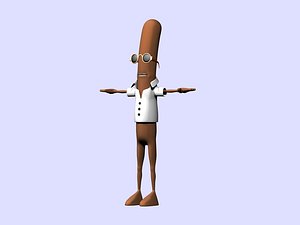 3d hotdog hot dog model