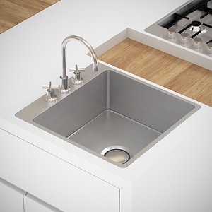 kitchen sink tap 3d obj