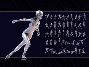 3D Skate Girl 02 model