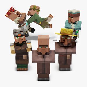 Minecraft Villager Rigged