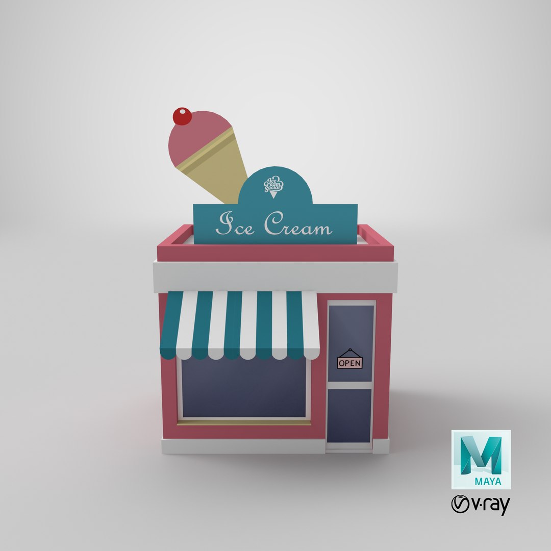cartoon ice cream shop 3D model https://p.turbosquid.com/ts-thumb/dO/VydYFX/lVOj1fWz/render.0001/png/1524910219/1920x1080/fit_q87/4d6c13de61dc0276aa06f9c460cd0c77b98a6595/render.0001.jpg