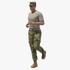 US Army Male Soldier ACU Animated HQ