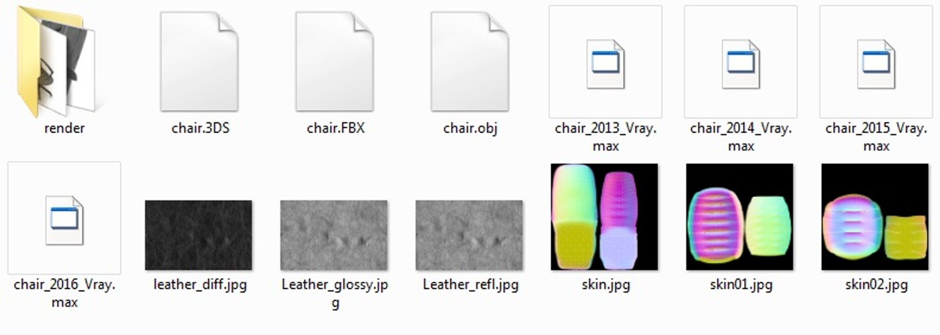 3d V-ray Chair