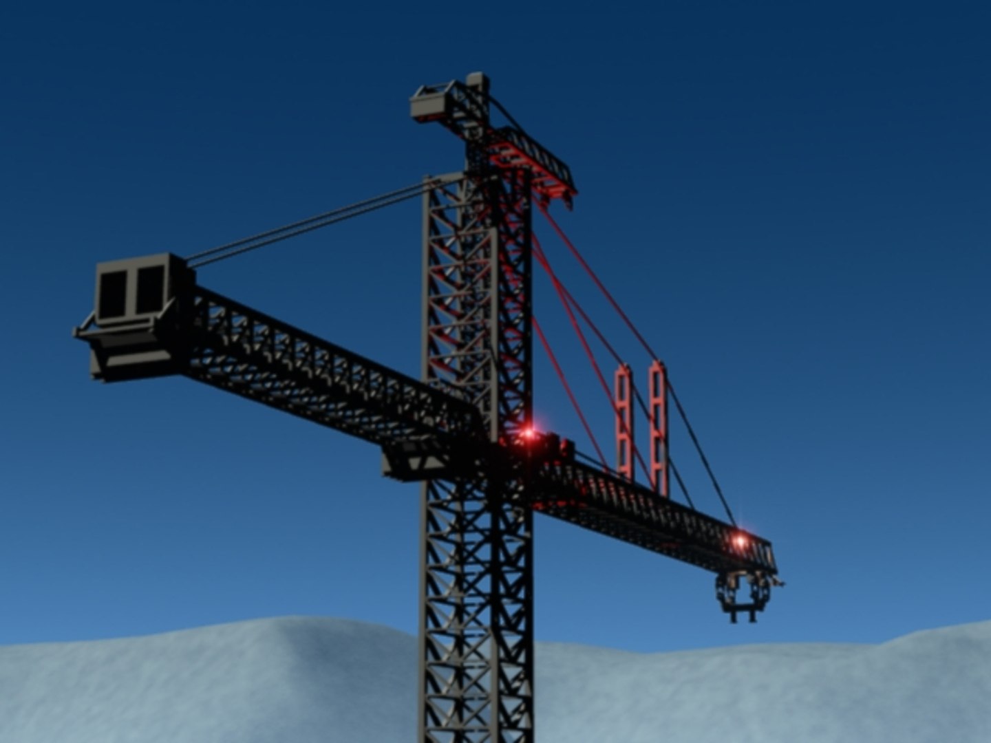 K-10000 Tower Crane Kroll Giant 3d Model