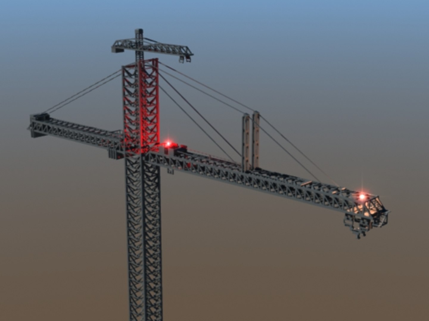 K-10000 Tower Crane Kroll Giant 3d Model