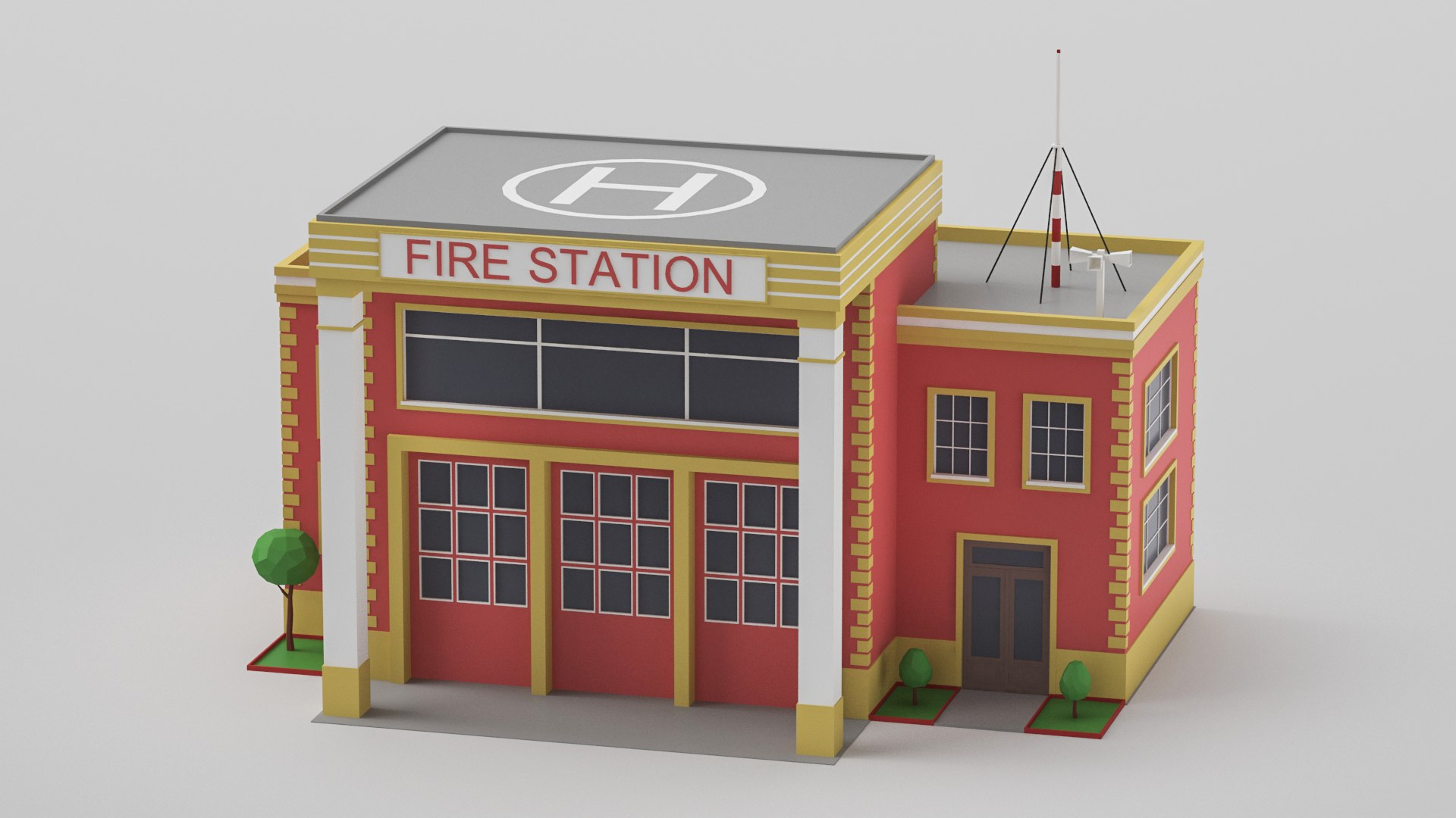 3D Low Poly Buildings Collection 05 model https://p.turbosquid.com/ts-thumb/dO/Zegh9l/Sb/firestation2/jpg/1643709472/1920x1080/fit_q87/6ffd6edef6ce355b6d49db27a7d1f41288bce065/firestation2.jpg