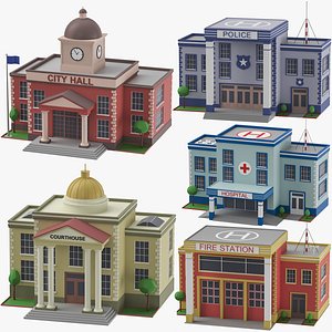 Low Poly Buildings Collection 05
