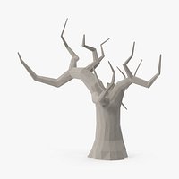 Bare Desert Tree 03 Low Poly